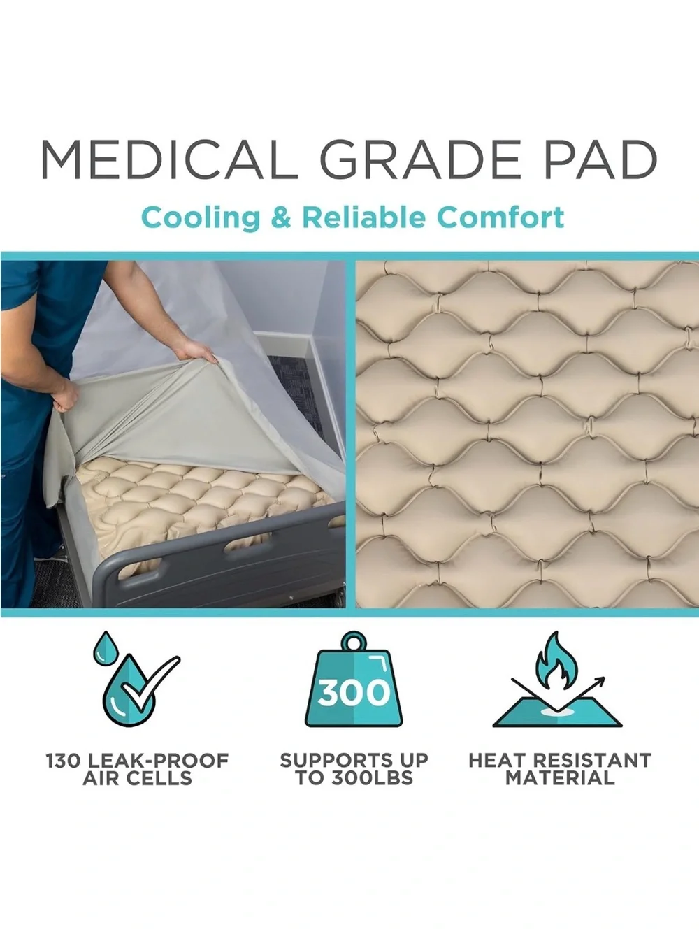 Vive Alternating Air Pressure Mattress Pad, Doctor Recommended - New in Box
